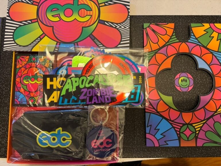 La caja oficial de EDC Las Vegas es más que un empaque: simboliza el inicio del ritual rave y conecta a la comunidad electrónica global.