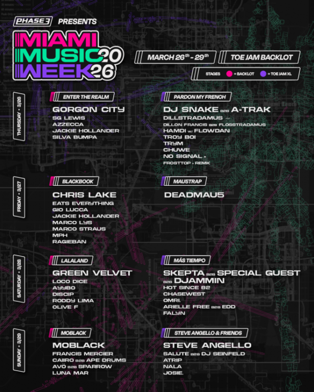 Phase 3 y Casa Alta anuncian eventos Miami Music Week
