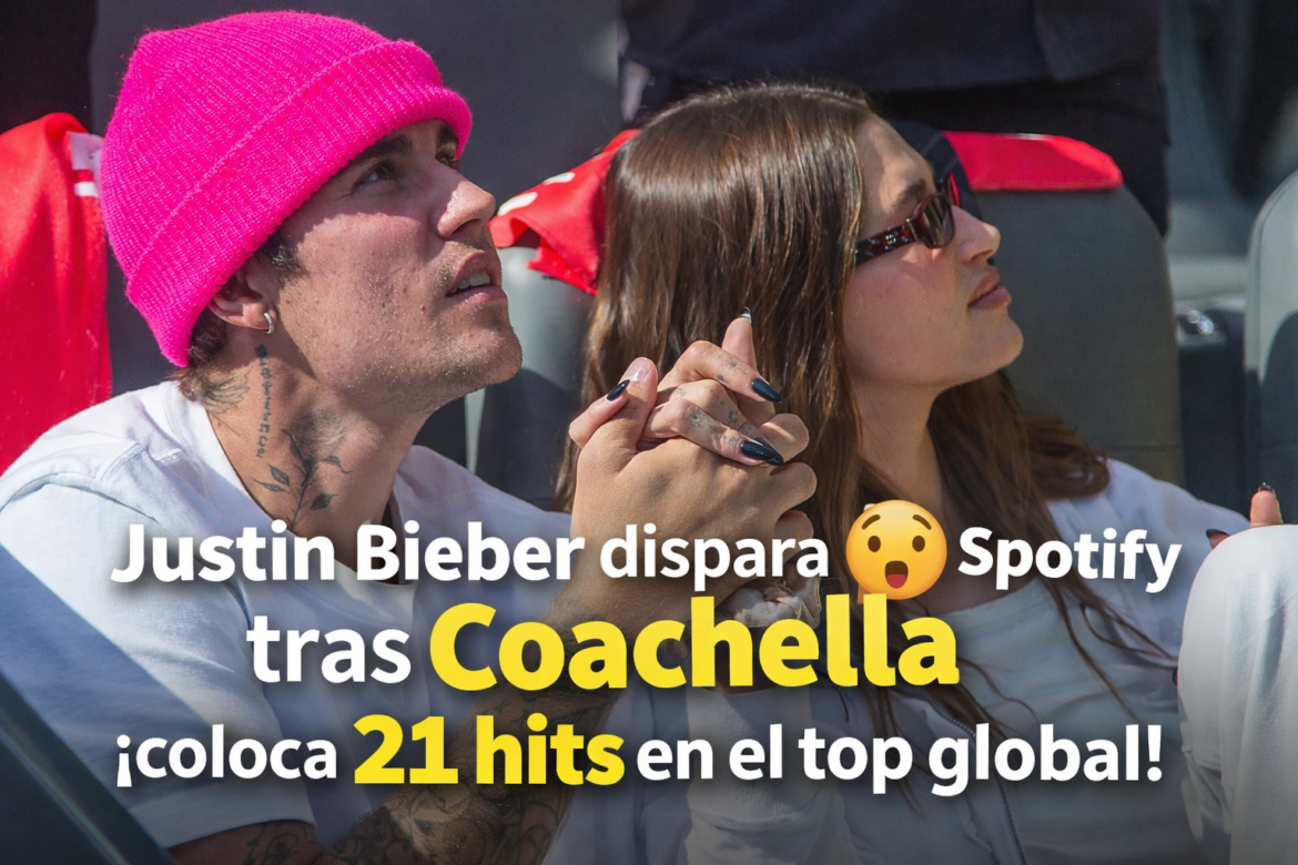 Justin Bieber arrasa en Spotify tras Coachella | Pulsar Mix Radio FM Justin Bieber arrasa en Spotify tras Coachella