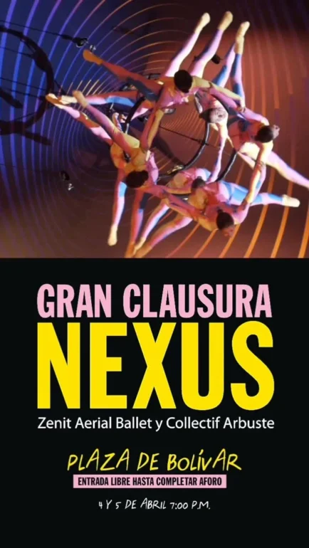 Nexus cierra festival FIAV Bogotá con danza aérea