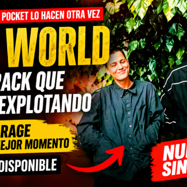 Miniatura promocional en español anunciando el nuevo single 'UR WORLD', con dos hombres sonriendo y rótulos grandes en amarillo y negro.