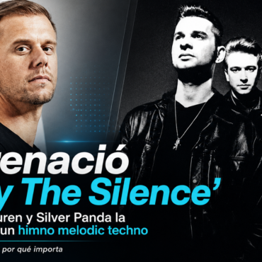 Promotional banner about Armin van Buuren and Silver Panda turning 'Enjoy The Silence' into melodic techno.